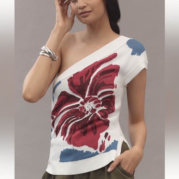 Maeve Tops - Maeve One-Shoulder Sweater Tank Top